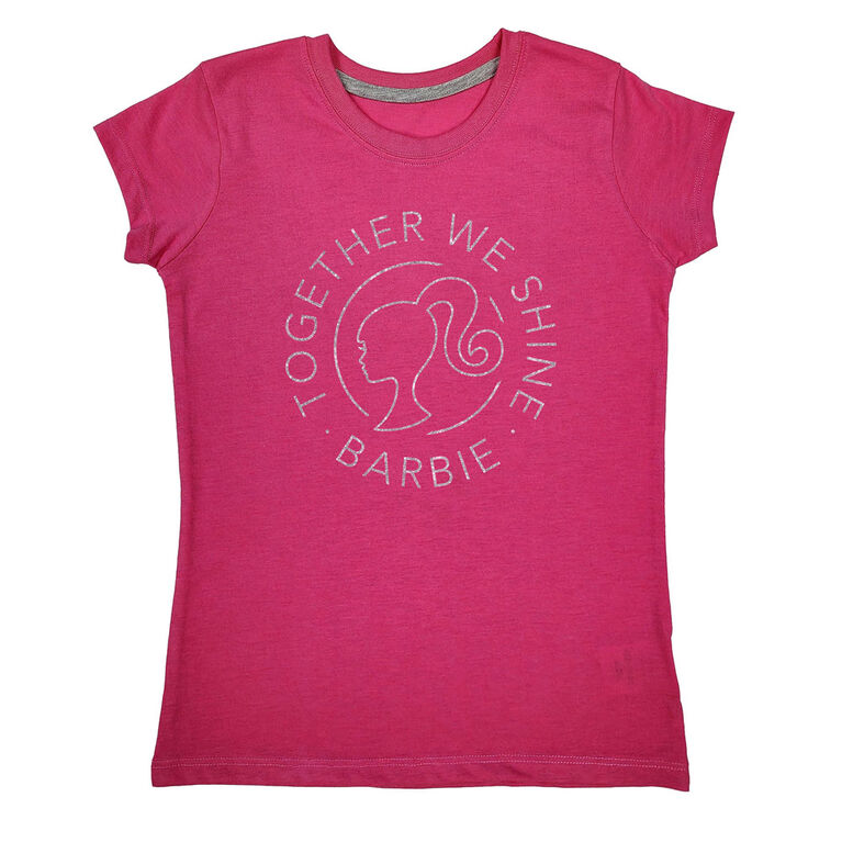 Barbie Short Sleeve Tee - Bright Pink - S