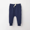 drop-crotch cozy sweats, 12-18m - dark blue