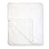 Baby Mode Signature Ridged Plush Blanket: White