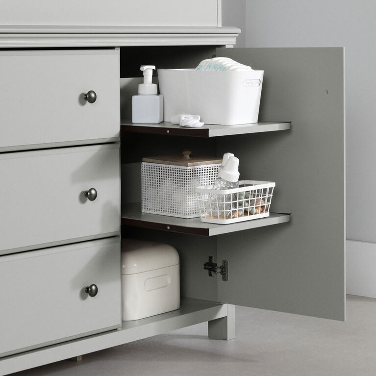 South Shore, Changing Table with Removable Changing Station - Soft Gray
