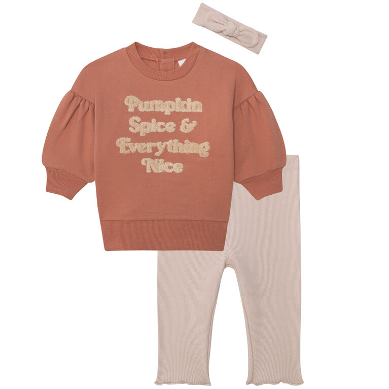 PL Baby  3 piece    tunic set pumpkin 3M