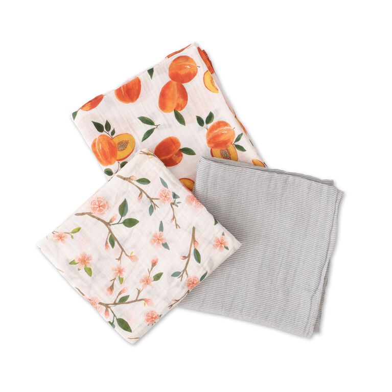 Red Rover - Cotton Muslin Swaddle 3 Pack - Peachy - R Exclusive