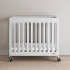 Mini Compact Crib with Mattress, White