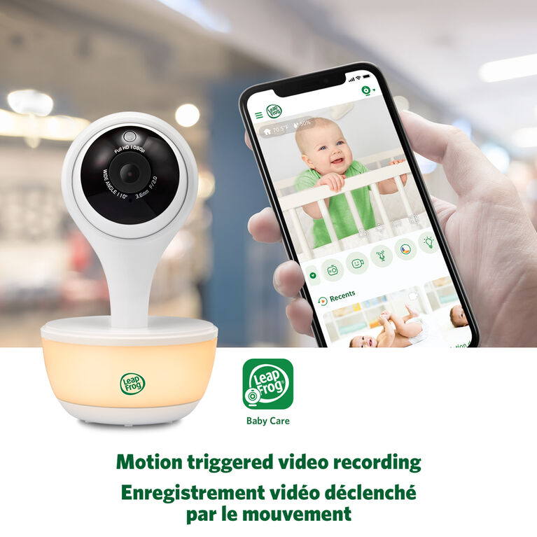 LeapFrog LF815HD 1080p WiFi Remote Access Video Baby Monitor with 5" High Definition 720p Display, Night Light, Color Night Vision