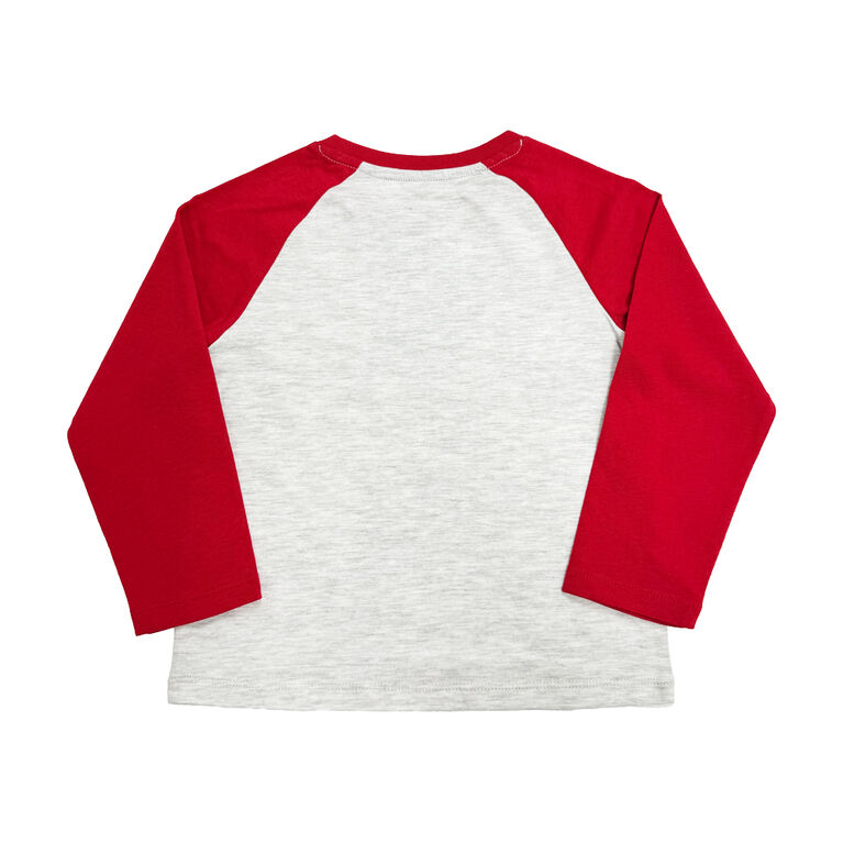 Harry Potter - T-shirt à manches longues raglan - Blanc cassé chiné et rouge - Taille 4T - Exclusivité Toys "R" Us