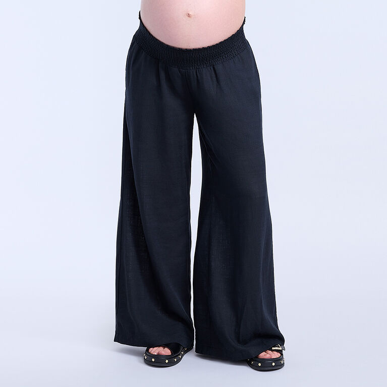 Motherhood Smocked Waist Wide Leg Pant