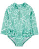 Carter's One Piece Rashguard Swimsuit Green 12M