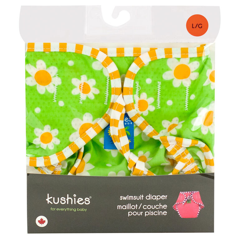 Kushies Maillot / Couche Pour Piscine, Grand - Marguerite Verte