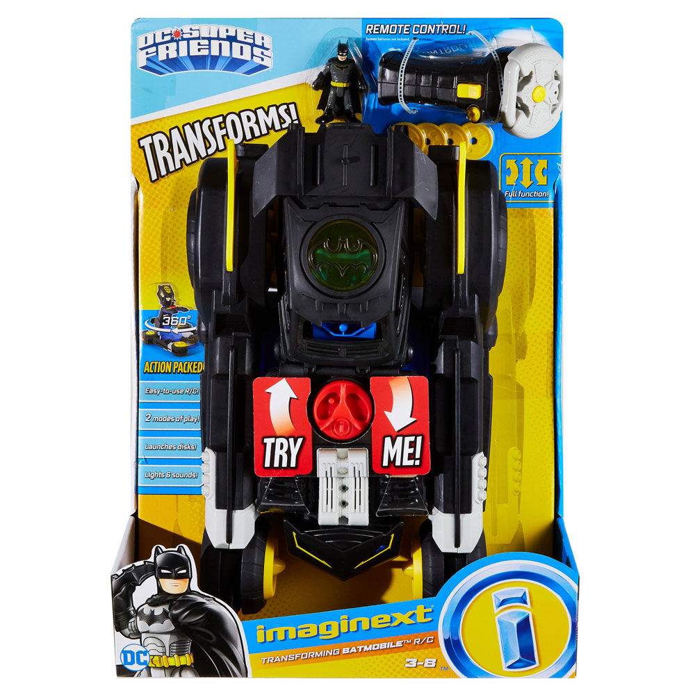 Fisher Price Imaginext DC Super Friends Transforming Batmobile R C Vehicle Toys R Us Canada