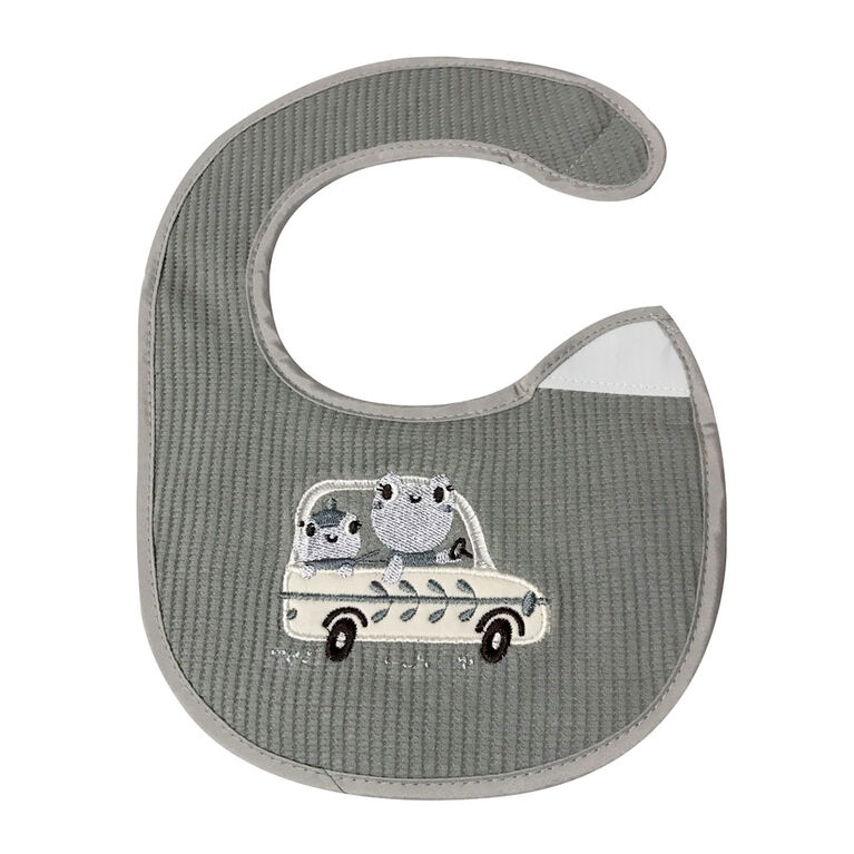 Koala Baby - 3 Piece Bib/Burp Set Grey/Tofu Waffle