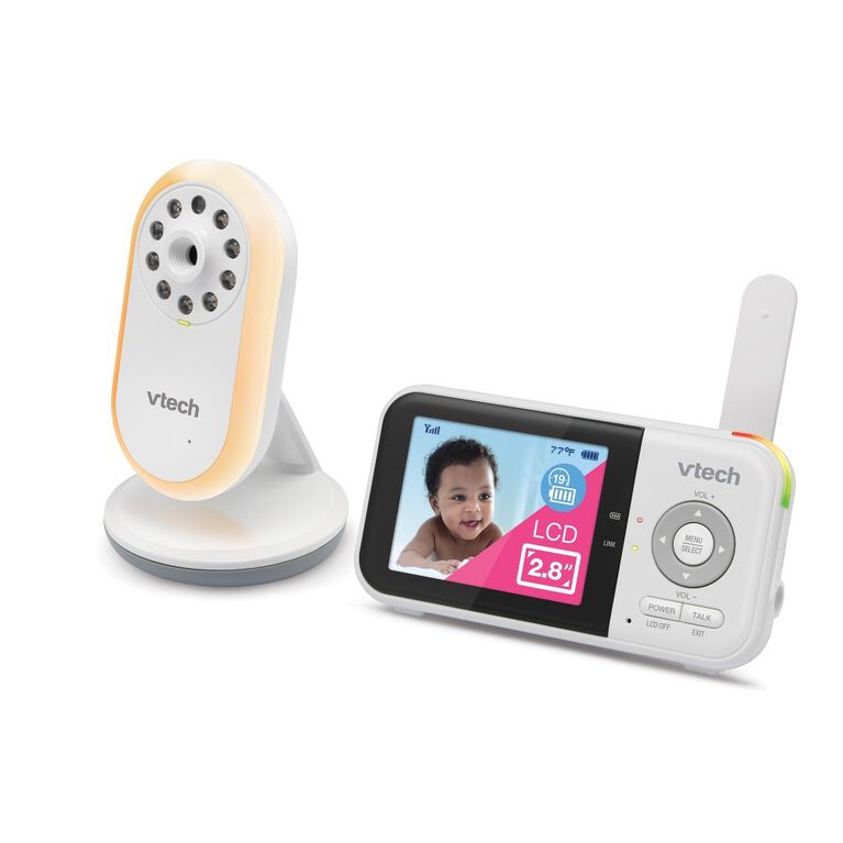 VTech VM3258 2.8" Digital Video Baby Monitor with Night Light - White