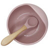 Silicone bowl & spoon set Rose