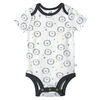 Lot de quatre maillots biologiques Onesies à manches courtes pour nouveau-né garçon – Petit Lion 6-9 mois