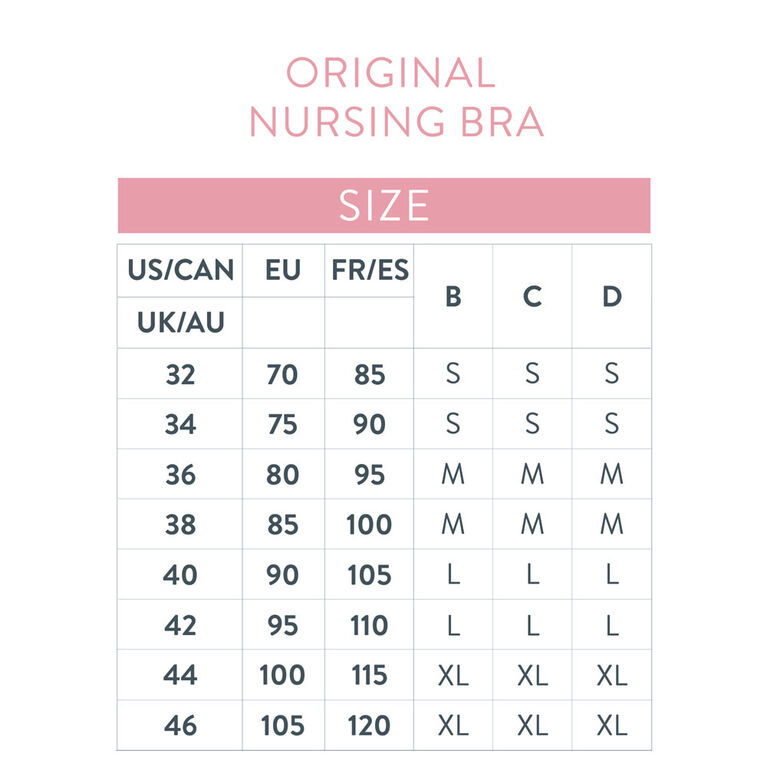 Original Nursing Bra - White, Medium