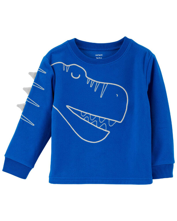 Carter's Two Piece Dinosaur Fleece Pajamas Blue  2T