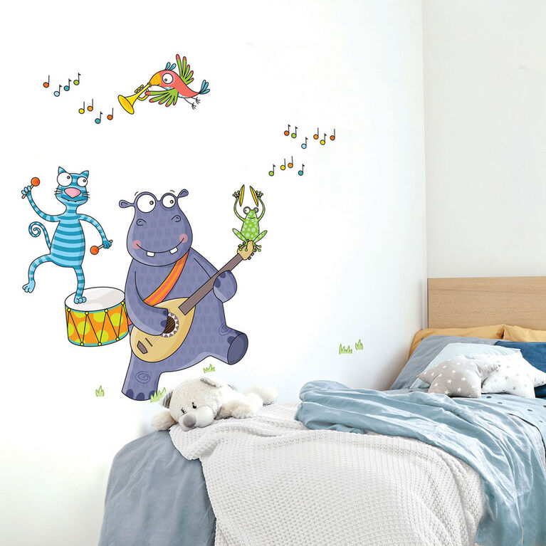 Wall Stories autocollant muraux pour enfants - Découvrir les couleurs -  Autocollants muraux interactifs pour chambre d'enfants - Grand autocollant