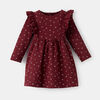 la robe en tricot à volants radieux, 9-12m - rouge