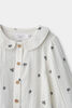 Collar Button Shirt White Floral 5-6Y