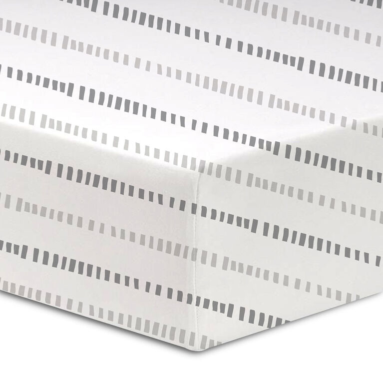 Koala Baby - 1 Piece Flannel Sheet Grey Stripe