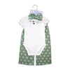 Baby Mode 3 Piece Pant Set: Blue Sunflower 24M