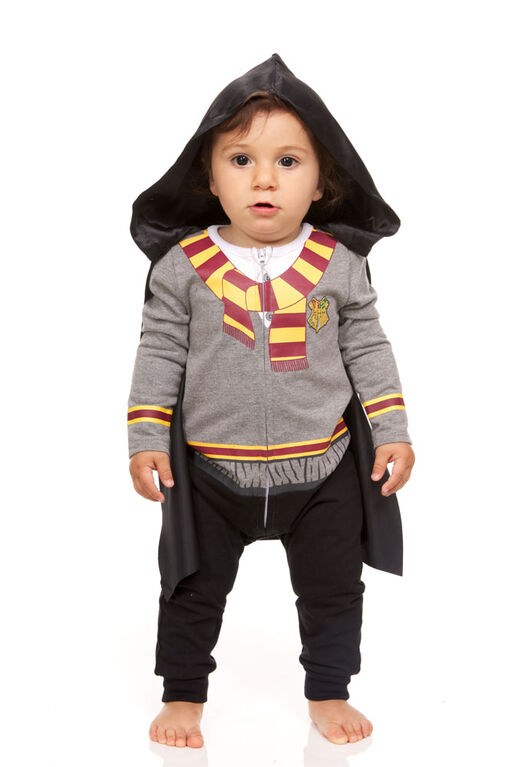 Harry Potter bébé encapuchonné capé barboteuse 24M Gris