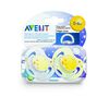 Suces nocturnes Philips AVENT, sans BPA, 0 à 6 mois, jaune-blanc, paquet de 2.