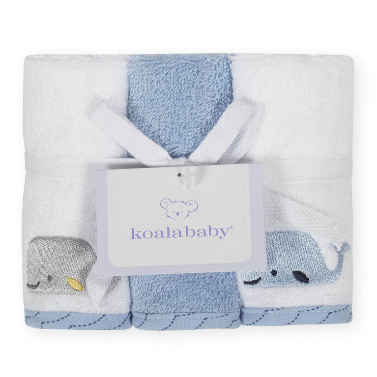 Koala Baby 6-Pack Washcloths, Blue Maritime