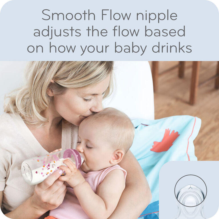 NUK Smooth Flow Anti-Colic Bottle, 5 oz, 1 Pack, 0+ Months - Assortment May Vary
