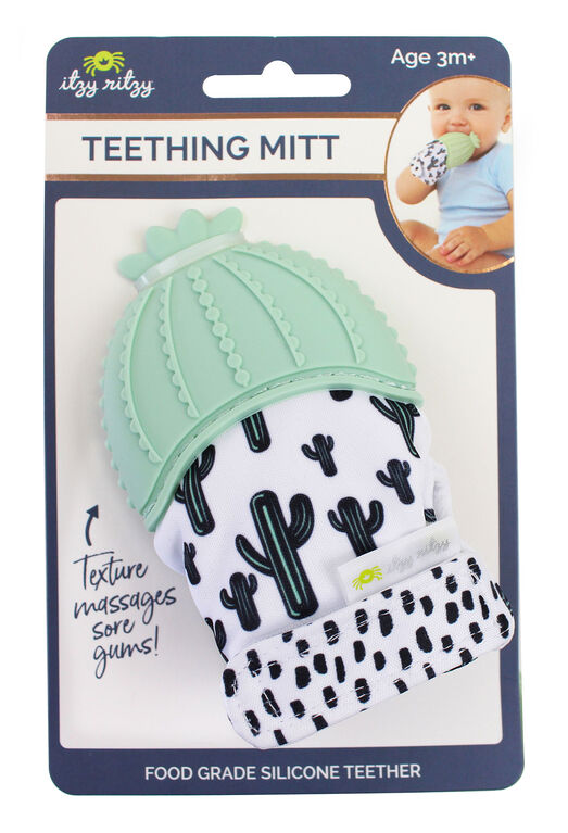 Gant de dentition Teething Happens d'Itzy Ritzy - Cactus.