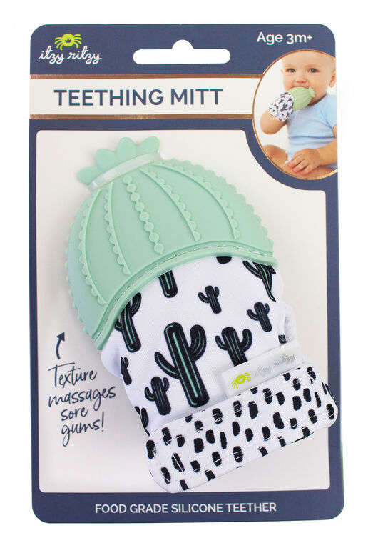 Itzy Ritzy Teething Happens Teething Mitt - Cactus