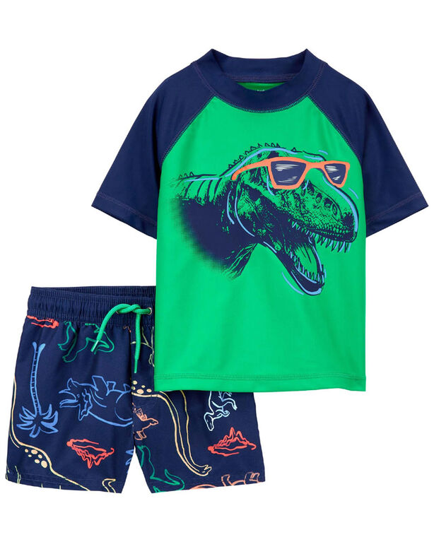Carter's Two Piece Rashguard Swim Set Navy 4T