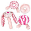 Bab & Tot Plush stacking activity toy: pink bunny