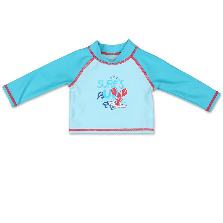 Koala Baby Long Sleeve Rash Guard Blue Surf's Up, 18 Months