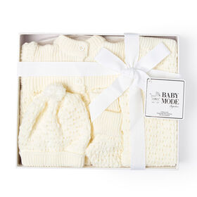 Baby Mode Signature ivoire Coffret 4 pièces en tricot 0-6m