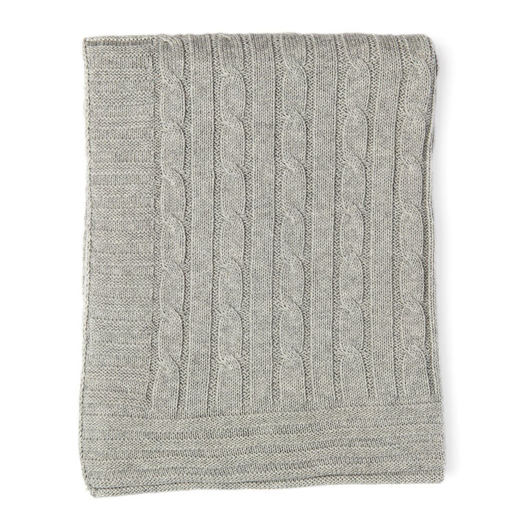 Baby Mode Signature gris c&acirc;ble classique couverture en tricot