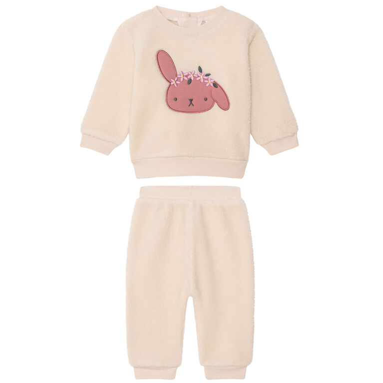 PL Baby  2 piece   sherpa  bunny 9M