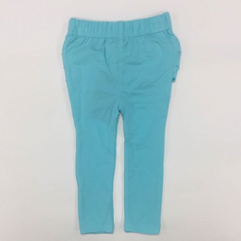 Coyote and Co. Aqua blue Pull on Leggings with Ruffles - size 6-9 months