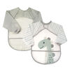 Koala Baby 2 pack Sage Dinos Smock Bib