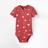 short-sleeve play all day organic bodysuit , 6-9m - red