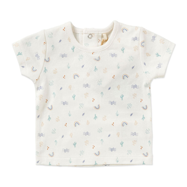 Home Grown Baby 3 Piece Dungaree Set : Blue 3-6M