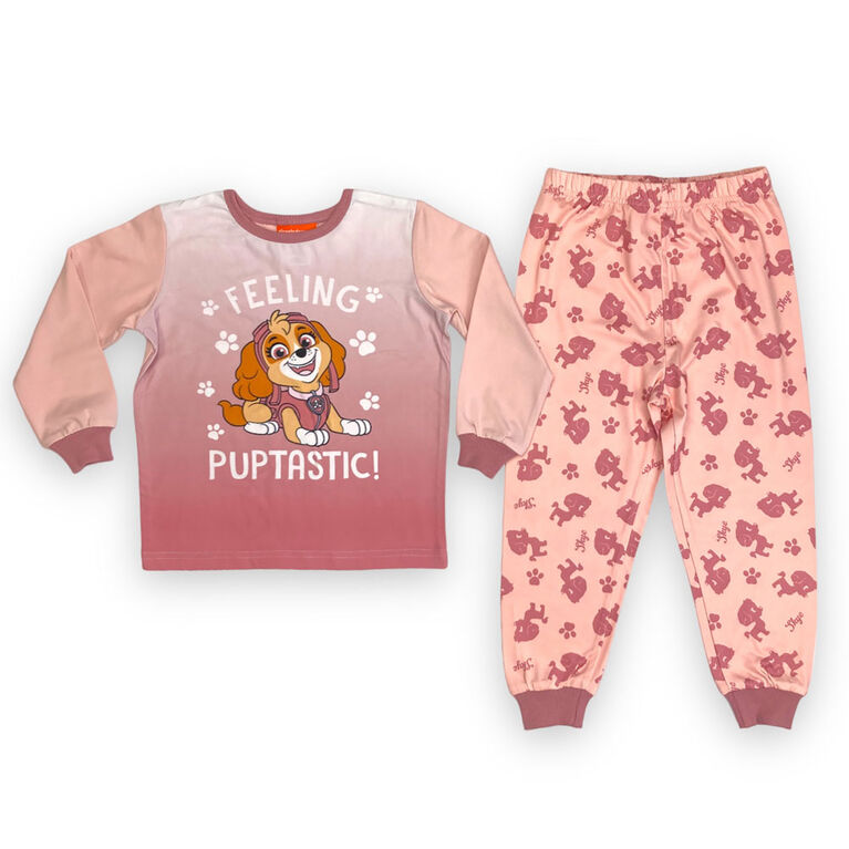 Paw Patrol 2 Piece PJ Set Long Sleeve Top and Pant - Pink - 2T