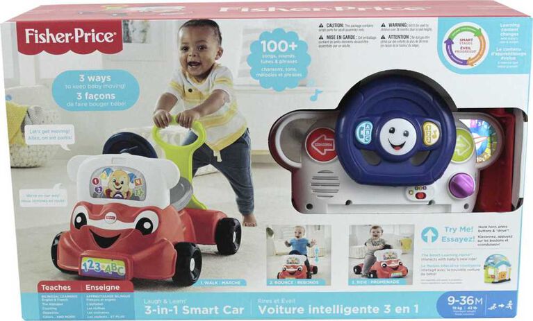 Fisher Price Rires Et Eveil Voiture Intelligente 3 En 1 Edition Bilingue Babies R Us Canada