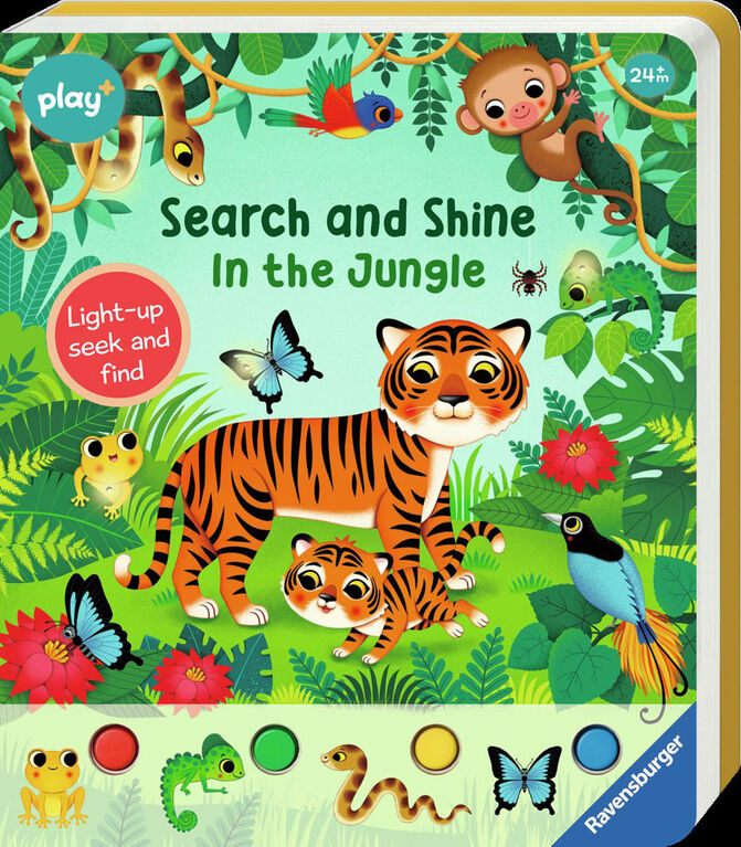 Ravensburger Play+ Bébé et Tout-petit - Cherche et brille dans la jungle - Édition anglaise Ravensburger Play+ Bébé et Tout-petit - Cherche et brille dans la jungle - Édition anglaise