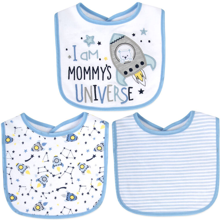 Baby Essentials - Bavoir Je suis l'univers de maman 3Pk