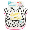 Bumkins - Ensemble de 3 SuperBibs - Gouttes de pluie, Chevron rose, Parapluie.
