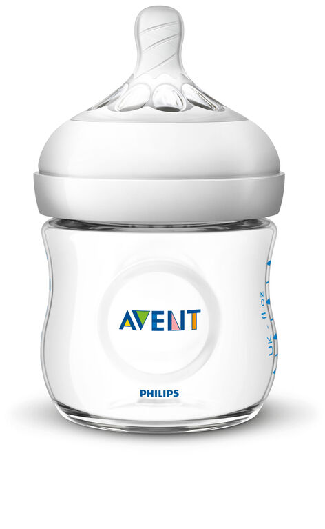 Biberon Philips Avent Naturel, transparent, 4 oz, emb. de 3.