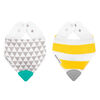Bazzle Baby Banda Bib Teether 2pk - Triangle/Stripe