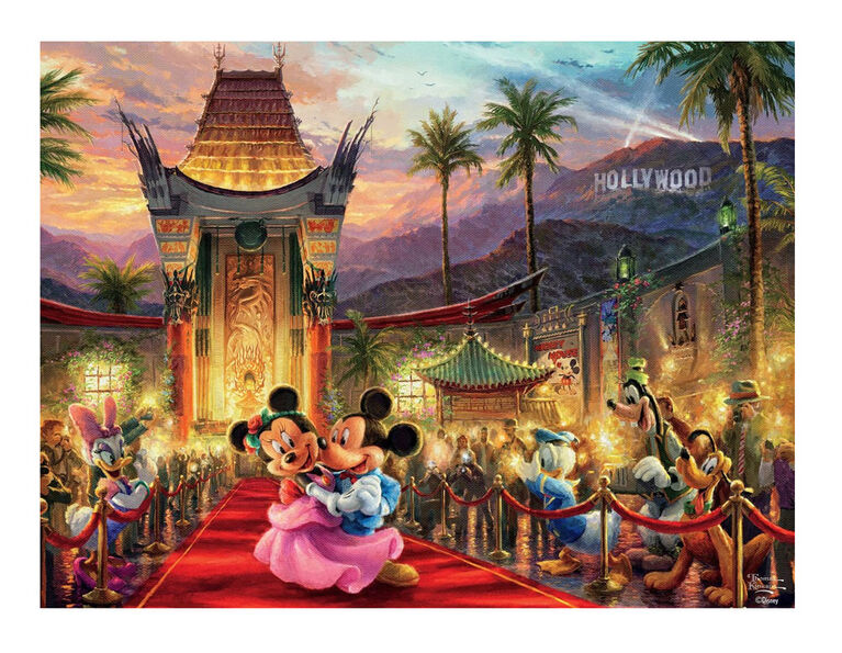 Ceaco Thomas Kinkade Disney 750-Piece Puzzle Mickey and Minnie Hollywood