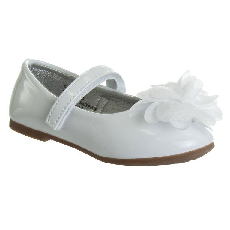 Laura Ashley Ballerina Flats White Patent Size 7
