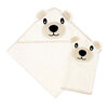 Baby Mode Signature Serviette &agrave; capuche et gant ours bronz&eacute;